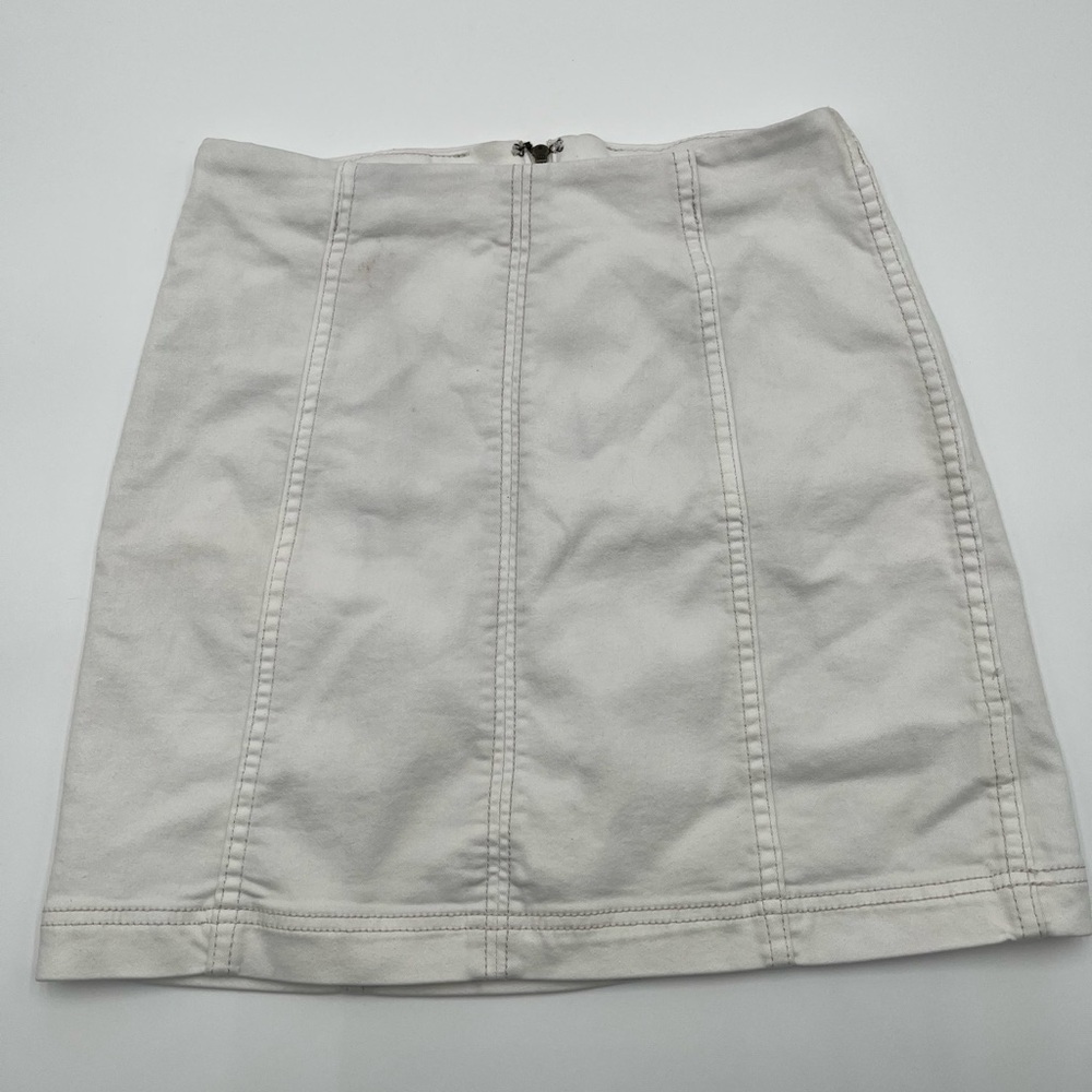 Free People Cream Pencil Skirt